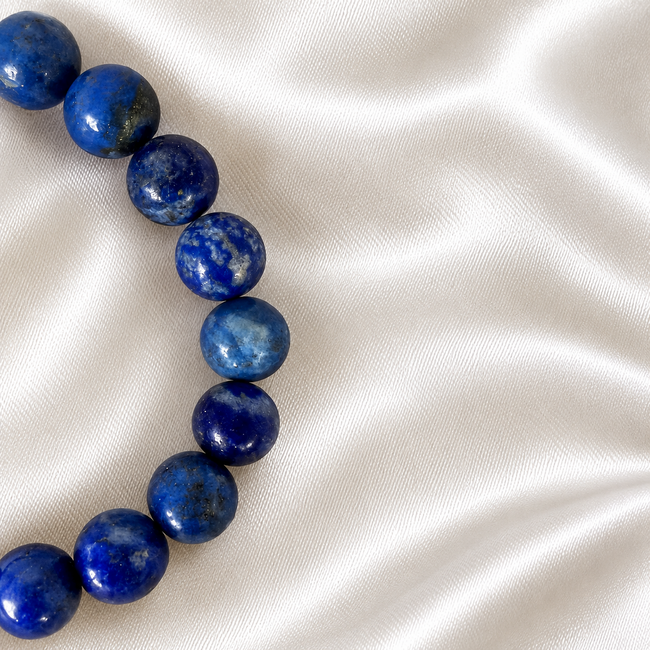 Armband Lapis Lazuli Boeddhahoofd 8 mm Kralen