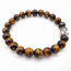 Armband Tijgeroog Boeddhahoofd 8 mm Kralen