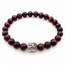 Armband Granaat Boeddhahoofd 8 mm Kralen