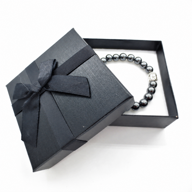 Armband Hematiet Boeddhahoofd Cadeaudoos