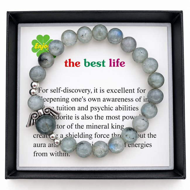 Armband Labradoriet Engel Vleugels Cadeaudoos