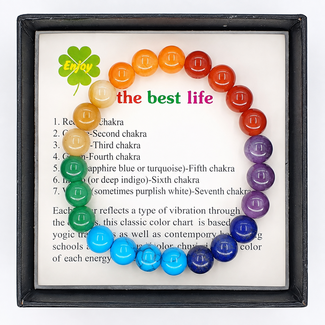 PuurSpirits Armband 7 Chakra Edelstenen Cadeaudoos