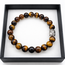 Armband Tijgeroog Boeddhahoofd in Cadeaudoos