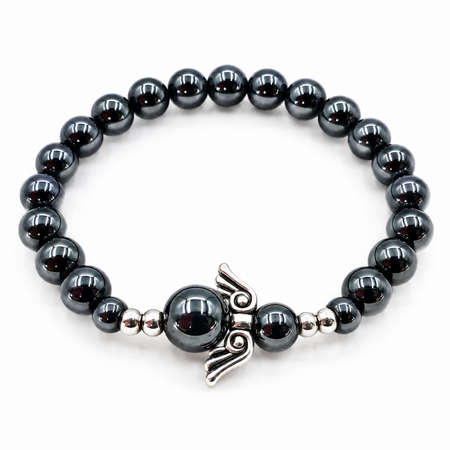 Armband Hematiet Engelvleugels in Cadeaudoos