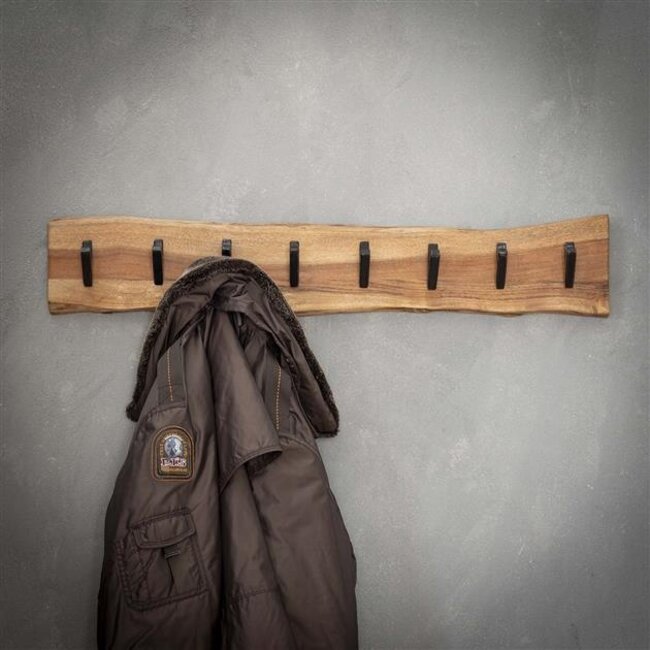 Wandkapstok 8 Haken Acaciahout - Edge