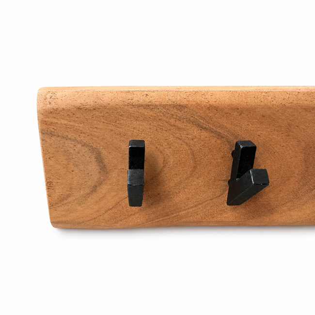 Wandkapstok 8 Haken Acaciahout - Edge