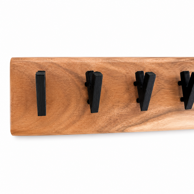 Wandkapstok 8 Haken Acaciahout - Edge