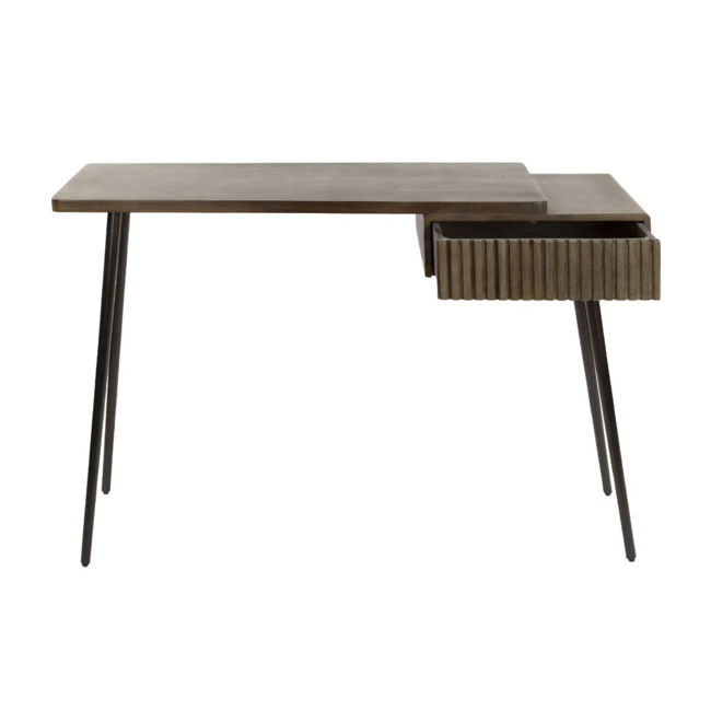 Haltafel Acaciahout Bruin 1 Lade - Carve