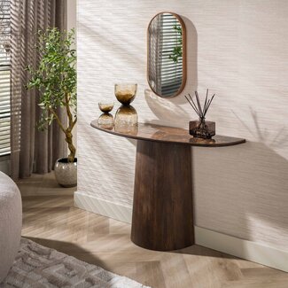 PS-Collection Haltafel Keramiek Bruin Mangohout - Empera