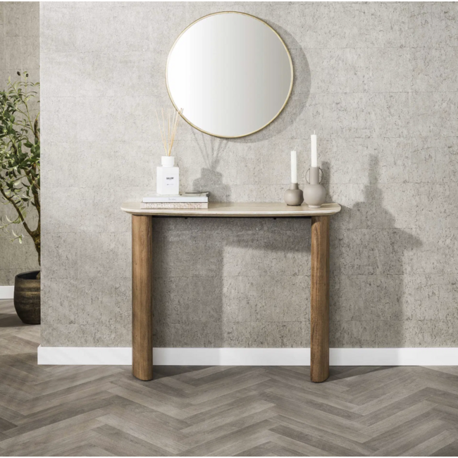 Haltafel Keramiek Travertin - Romano Curvo