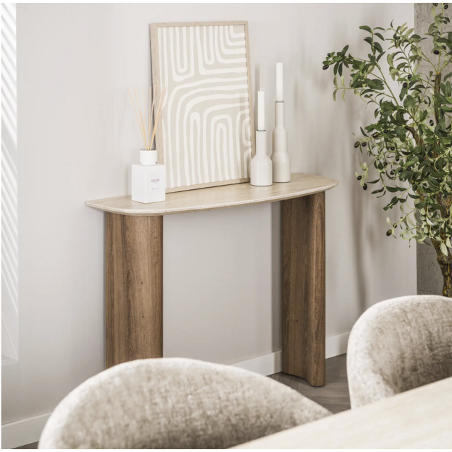Haltafel Keramiek Travertin - Romano Curvo