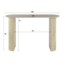 Haltafel Keramiek Travertin 120 cm - Romano Arch