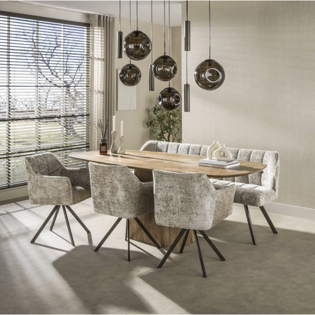 Hanglamp Rookglas Sienna Bruin 9-lichts - Stellar
