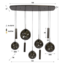 Hanglamp Rookglas Sienna Bruin 9-lichts - Stellar