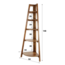 Ladderrek Acaciahout Naturel 5 Schappen - Angle