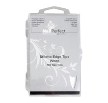 Tips Stiletto Edge White 100st