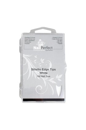 Tips Stiletto Edge White 100st