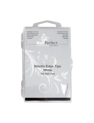 Tips Stiletto Edge White 100st