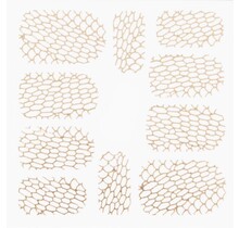Metallic Filigree Stickers SFLS-005 Gold