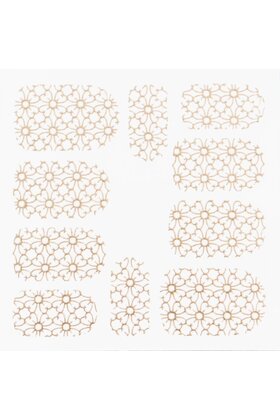 Metallic Filigree Stickers SFLS-007 Gold