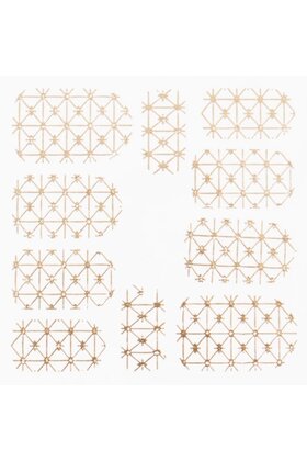 Metallic Filigree Stickers SFLS-008 Gold