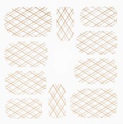 Metallic Filigree Stickers SFLS-009 Gold