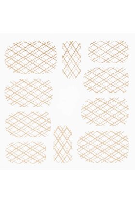 Metallic Filigree Stickers SFLS-009 Gold