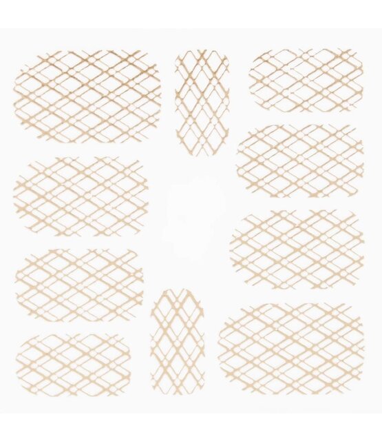 Metallic Filigree Stickers SFLS-009 Gold