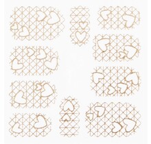 Metallic Filigree Stickers SFLS-010 Gold