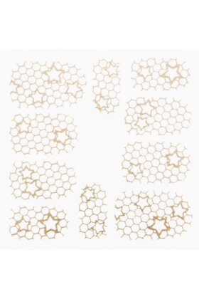 Metallic Filigree Stickers SFLS-011 Gold