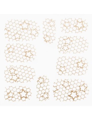Metallic Filigree Stickers SFLS-011 Gold