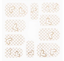 Metallic Filigree Stickers SFLS-012 Gold