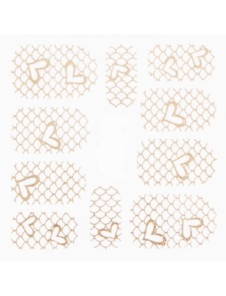 Metallic Filigree Stickers SFLS-012 Gold