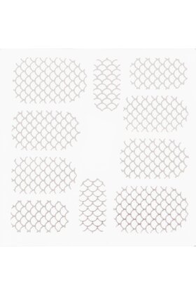 Metallic Filigree Stickers SFLS-003 Silver