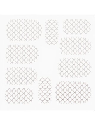 Metallic Filigree Stickers SFLS-003 Silver
