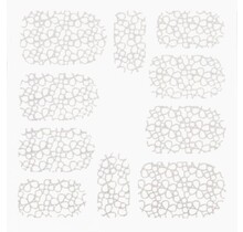 Metallic Filigree Stickers SFLS-004 Silver