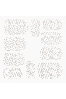 Metallic Filigree Stickers SFLS-004 Silver