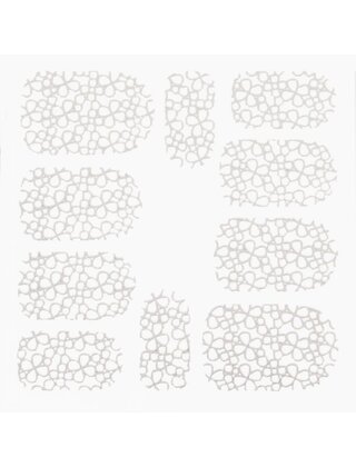 Metallic Filigree Stickers SFLS-004 Silver