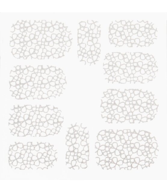 Metallic Filigree Stickers SFLS-004 Silver