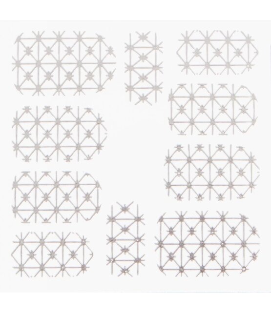 Metallic Filigree Stickers SFLS-008 Silver