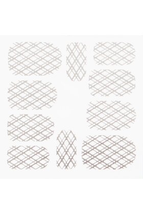 Metallic Filigree Stickers SFLS-009 Silver