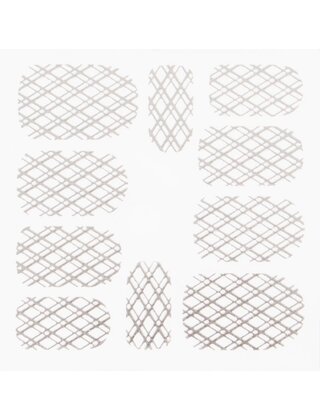 Metallic Filigree Stickers SFLS-009 Silver