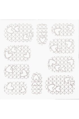 Metallic Filigree Stickers SFLS-010 Silver
