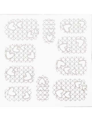 Metallic Filigree Stickers SFLS-010 Silver