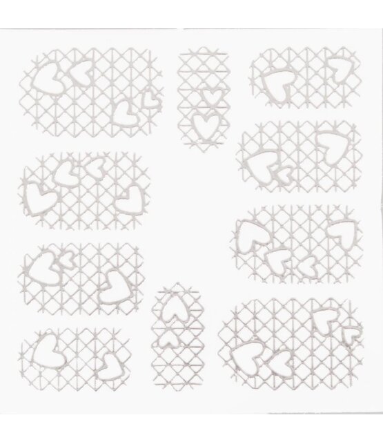 Metallic Filigree Stickers SFLS-010 Silver