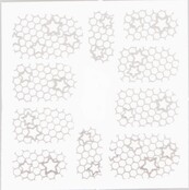 Metallic Filigree Stickers SFLS-011 Silver