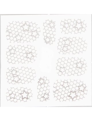 Metallic Filigree Stickers SFLS-011 Silver