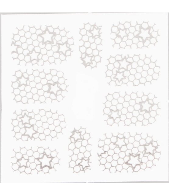 Metallic Filigree Stickers SFLS-011 Silver