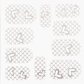 Metallic Filigree Stickers SFLS-012 Silver