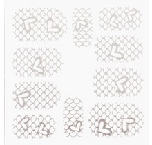 Metallic Filigree Stickers SFLS-012 Silver